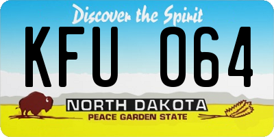 ND license plate KFU064