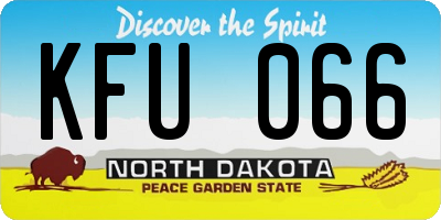 ND license plate KFU066