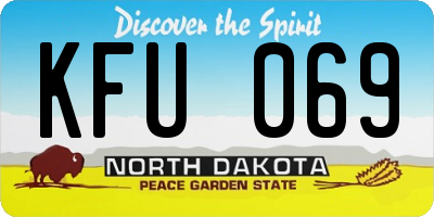 ND license plate KFU069
