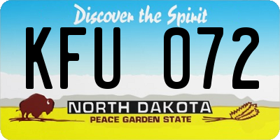 ND license plate KFU072