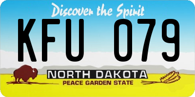 ND license plate KFU079