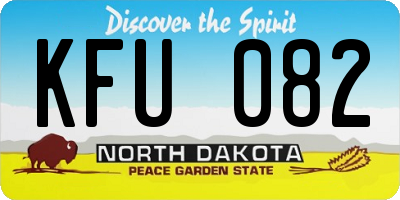 ND license plate KFU082