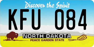 ND license plate KFU084