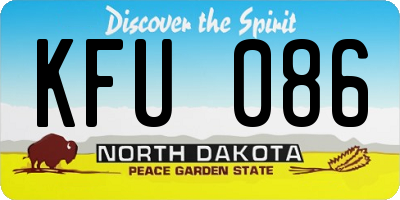 ND license plate KFU086