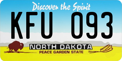 ND license plate KFU093