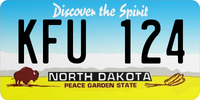 ND license plate KFU124