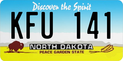 ND license plate KFU141