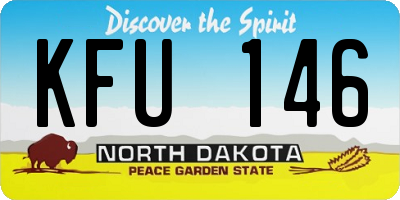 ND license plate KFU146