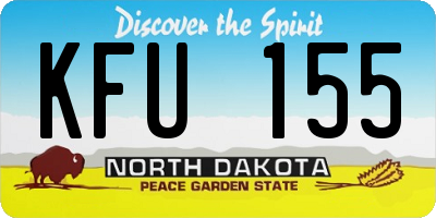 ND license plate KFU155
