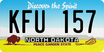 ND license plate KFU157
