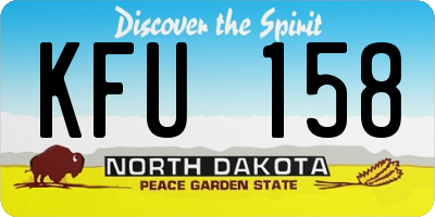 ND license plate KFU158