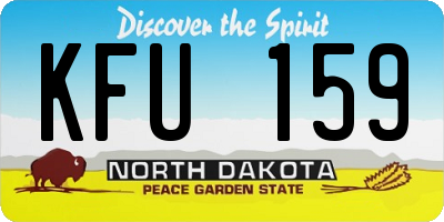 ND license plate KFU159
