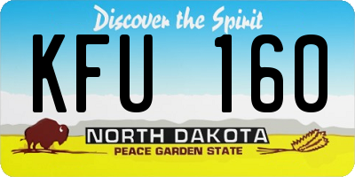 ND license plate KFU160