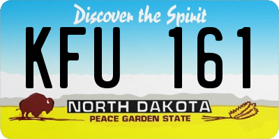 ND license plate KFU161