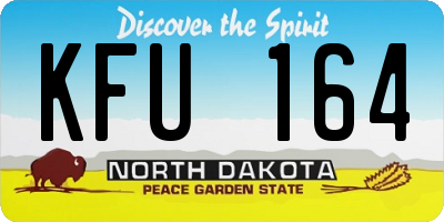 ND license plate KFU164