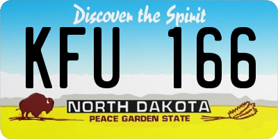 ND license plate KFU166
