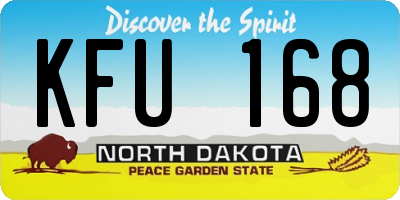 ND license plate KFU168