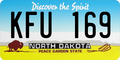ND license plate KFU169