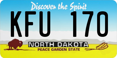 ND license plate KFU170