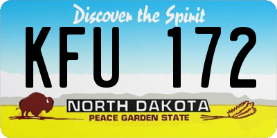 ND license plate KFU172