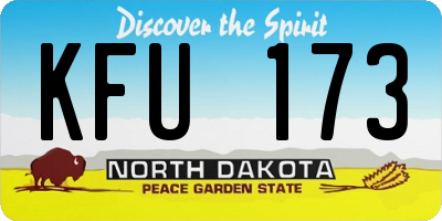 ND license plate KFU173