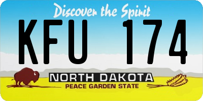 ND license plate KFU174
