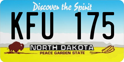 ND license plate KFU175