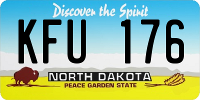 ND license plate KFU176