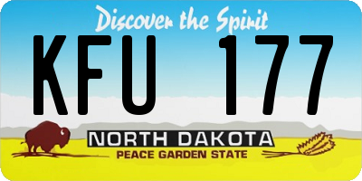 ND license plate KFU177