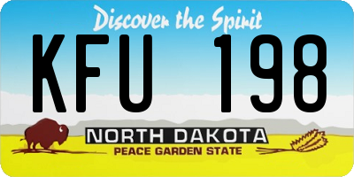 ND license plate KFU198