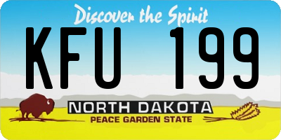 ND license plate KFU199