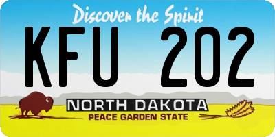 ND license plate KFU202