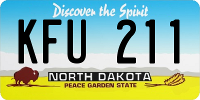 ND license plate KFU211