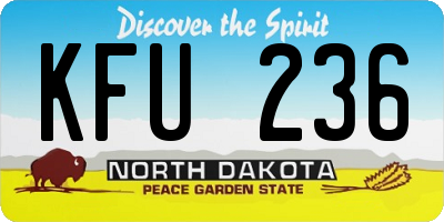 ND license plate KFU236