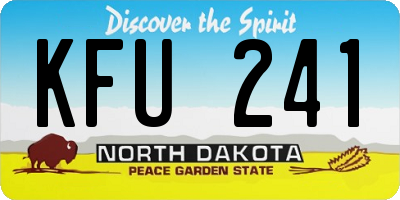 ND license plate KFU241