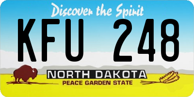 ND license plate KFU248