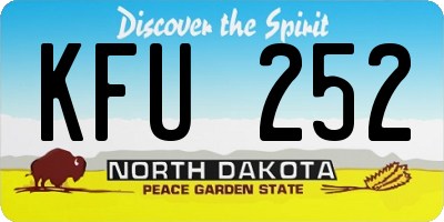 ND license plate KFU252