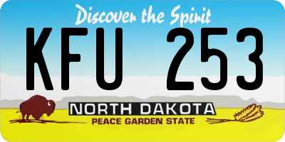 ND license plate KFU253