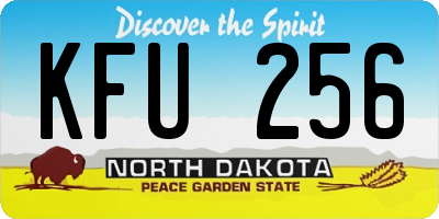 ND license plate KFU256