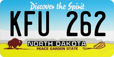ND license plate KFU262