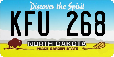 ND license plate KFU268