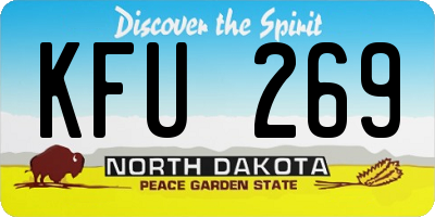 ND license plate KFU269