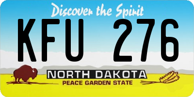 ND license plate KFU276