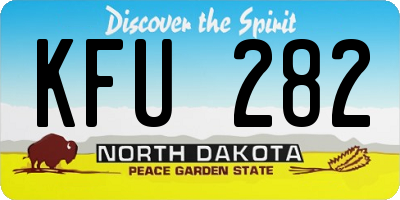 ND license plate KFU282