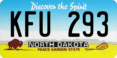 ND license plate KFU293