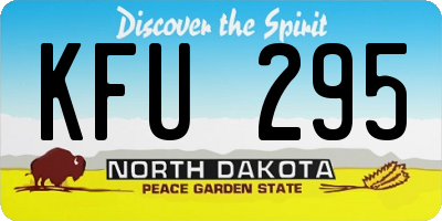 ND license plate KFU295