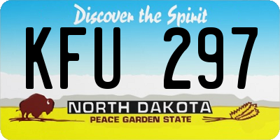 ND license plate KFU297