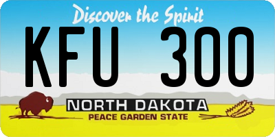 ND license plate KFU300