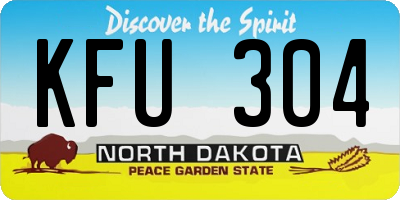 ND license plate KFU304