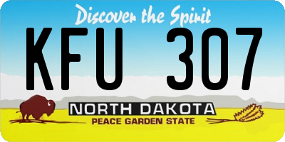 ND license plate KFU307